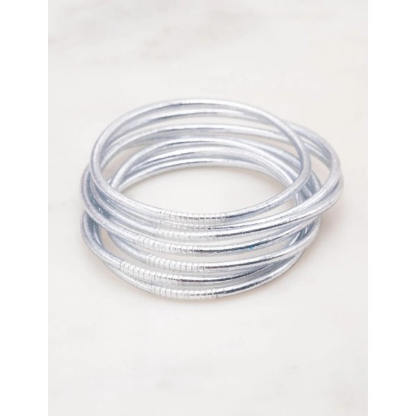 IKITA Paris Bracelet Jonc Bouddhiste Fin Argenté.