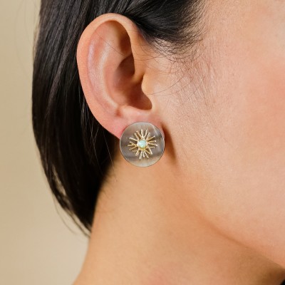 FRANCK HERVAL Boucles d’oreilles Poussoir Gisèle.