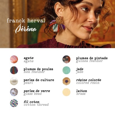 FRANCK HERVAL Boucles d’oreilles Dormeuses Séréna.