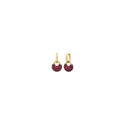 Boucles d’oreilles résine rouge N°3