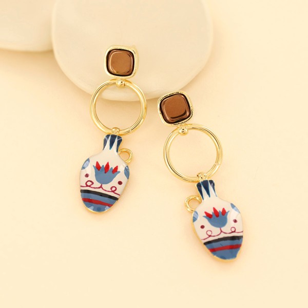 TARATATA bijoux Boucles d'oreilles Puces Antique.
