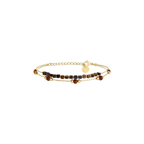 Bracelet N°3 en œil de tigre et perles de Miyuki