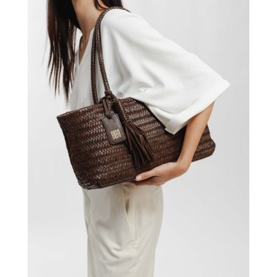 Sac BIBA Perkins en cuir marron