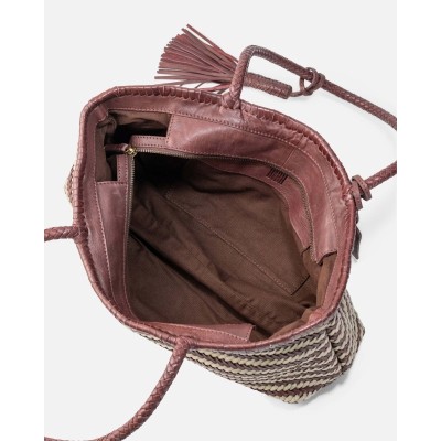 Sac BIBA Perkins en cuir beige & marron