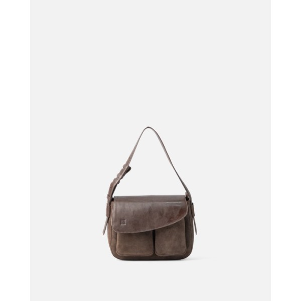 Sac BIBA Blunt bandoulière en cuir marron