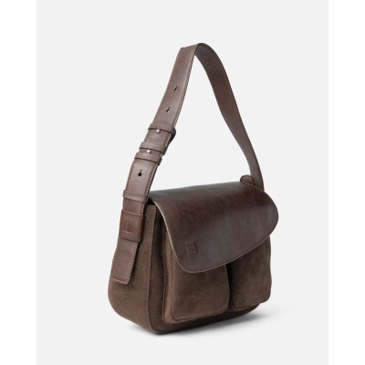 Sac BIBA Blunt bandoulière en cuir marron