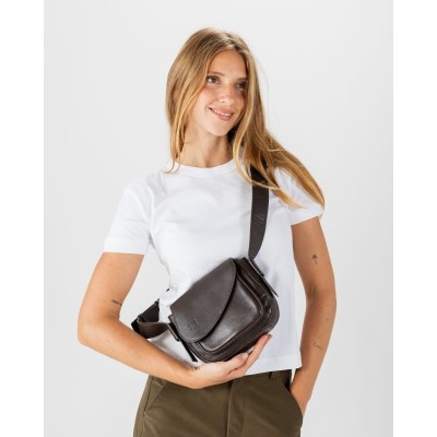 Sac BIBA Blunt Cross Bag en cuir marron