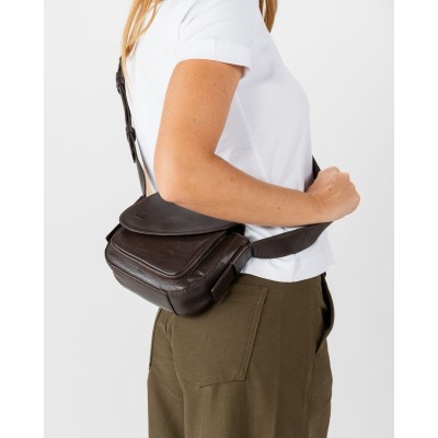 Sac BIBA Blunt Cross Bag en cuir marron