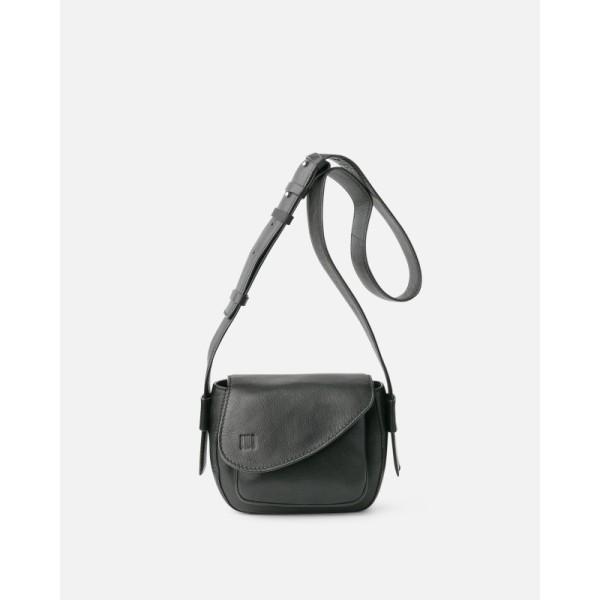 Sac BIBA Blunt Cross Bag en cuir noir