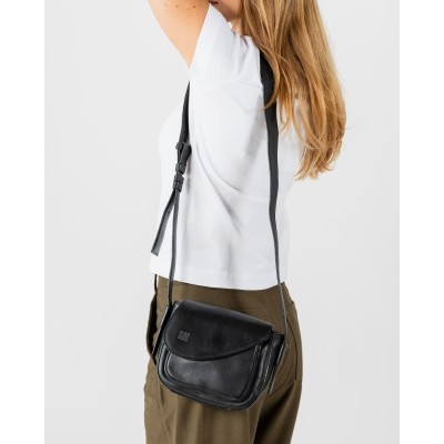 Sac BIBA Blunt Cross Bag en cuir noir
