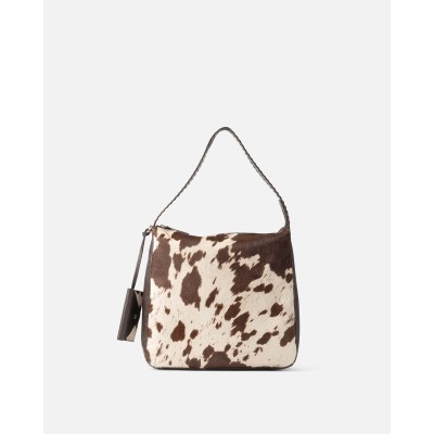 Sac BIBA Genola hobo en cuir et poil de vache