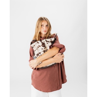 Sac BIBA Genola hobo en cuir et poil de vache