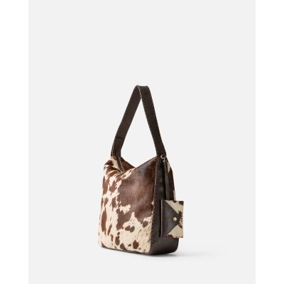 Sac BIBA Genola hobo en cuir et poil de vache