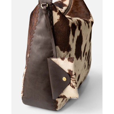 Sac BIBA Genola hobo en cuir et poil de vache