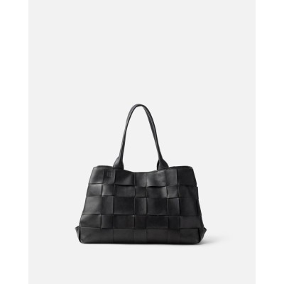 Sac BIBA Wann cabas en cuir noir tressé