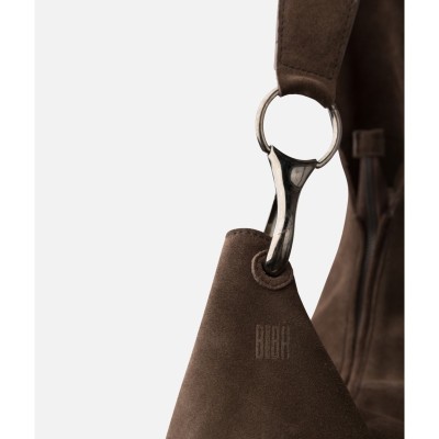 Sac BIBA Jackpot hobo en cuir suédé marron
