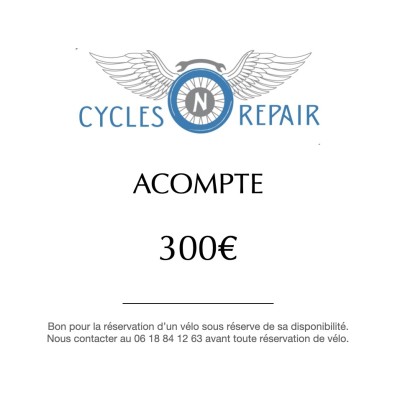 Acompte de réservation