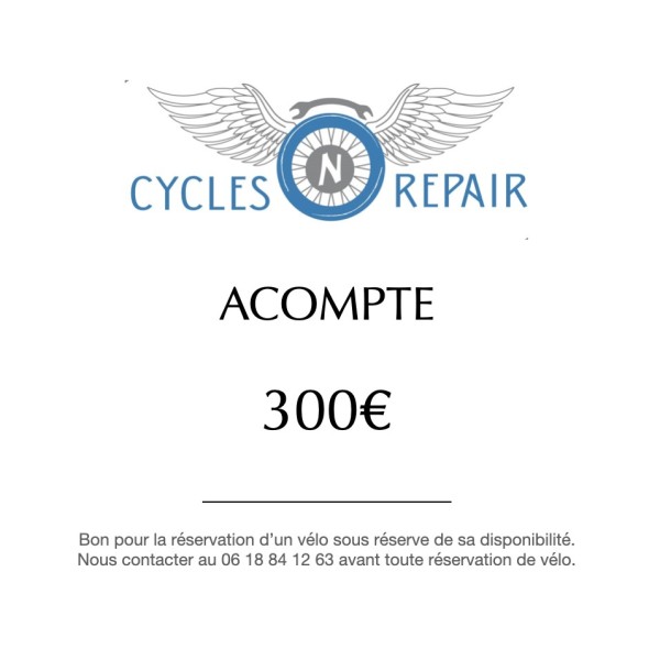 Acompte de réservation