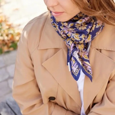 Foulard BONHEUR DU JOUR Arya-Indigo