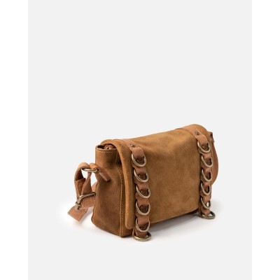 Sac BIBA Ruggles bandoulière en daim camel