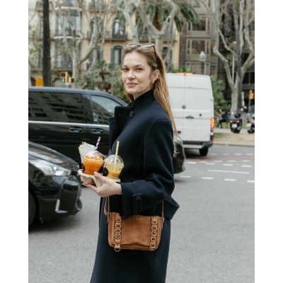 Sac BIBA Ruggles bandoulière en daim camel