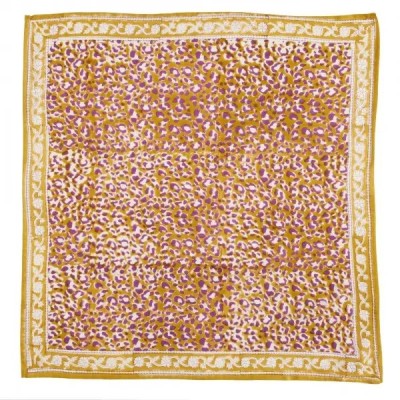 Foulard BONHEUR DU JOUR Leopard-Absynthe