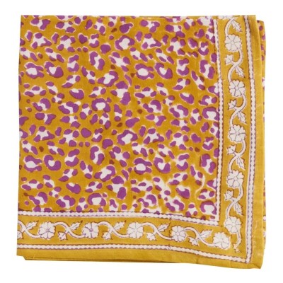 Foulard BONHEUR DU JOUR Leopard-Absynthe