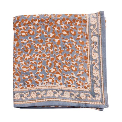 Foulard BONHEUR DU JOUR Léopard-Blue