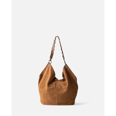 Sac BIBA Enoch hobo en daim camel