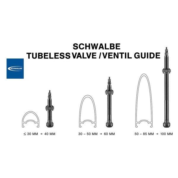 SCHWALBE VALVES TUBELESS 40MM