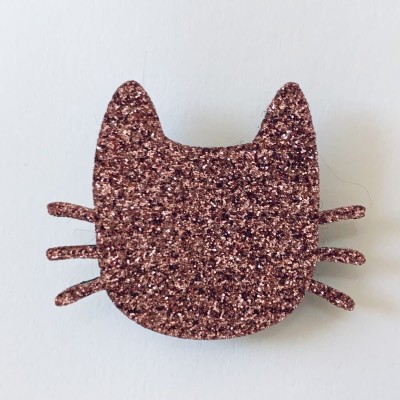 LES PETITES HIRONDELLES - Broche chat moustaches - Rose
