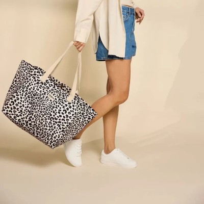 HINDBAG - Sac cabas Claude - Léopard beige
