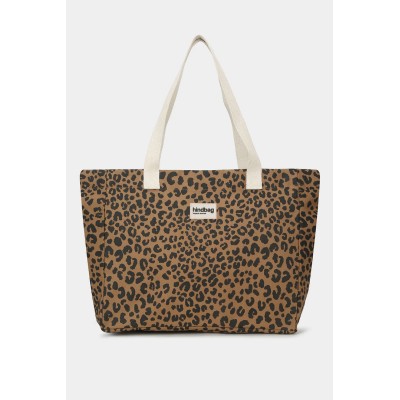 HINDBAG - Sac cabas Claude - Léopard Cannelle