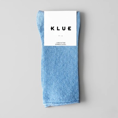 KLUE - Chaussettes à paillettes - Bleu clair