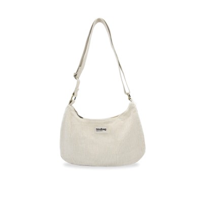 HINBAG - Sac Rosa Velours - Ecru