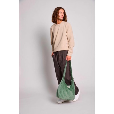HINDBAG - Sac Hobo Claire Velours - Vert d'eau