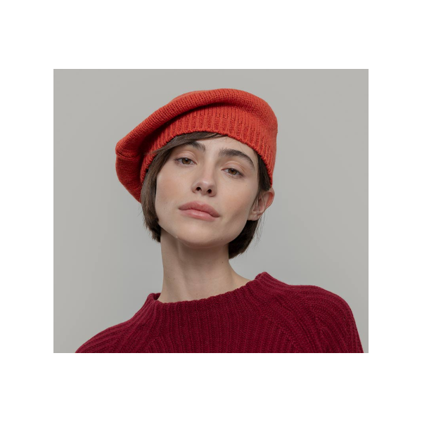 RIFO - Béret Basque Cachemire Nicole - Orange
