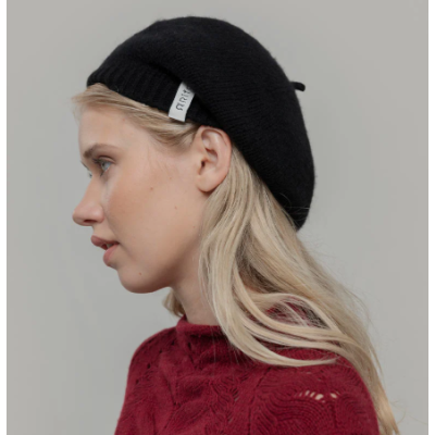 RIFO - Béret Basque Cachemire Nicole - Noir