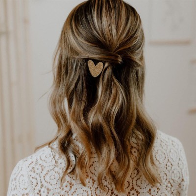LES PETITES HIRONDELLES - Barrette simple cœur - Doré