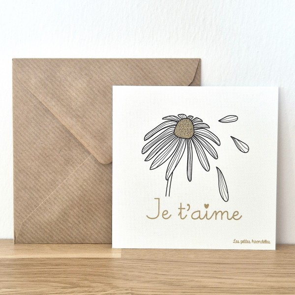 LES PETITES HIRONDELLES - Carte avec enveloppe - Je t'aime