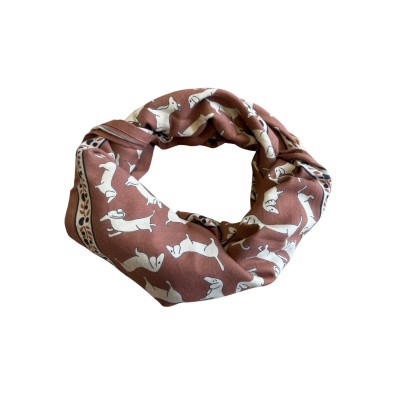 MAISON AUGUSTIN - Foulard Teckel Adulte - Brown