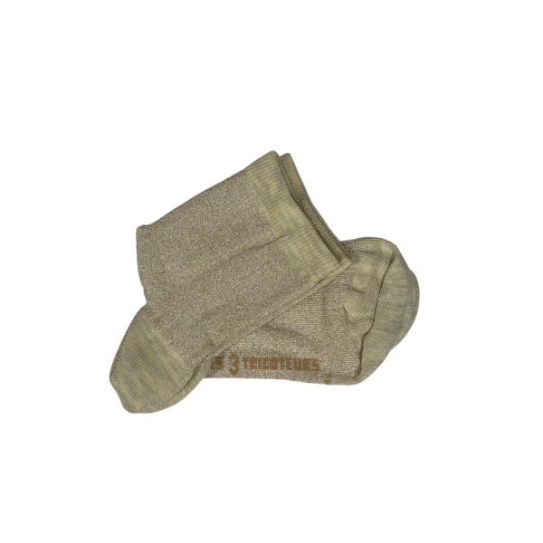 LES 3 TRICOTEURS - Chaussettes à paillettes - Beige