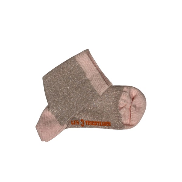 LES 3 TRICOTEURS - Chaussettes à paillettes - Rose
