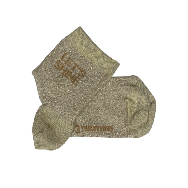 LES 3 TRICOTEURS - Chaussettes à paillettes Let's Shine - Beige