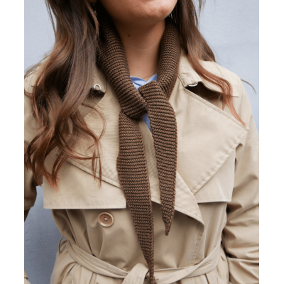 LES 3 TRICOTEURS - Foulard en laine - Marron