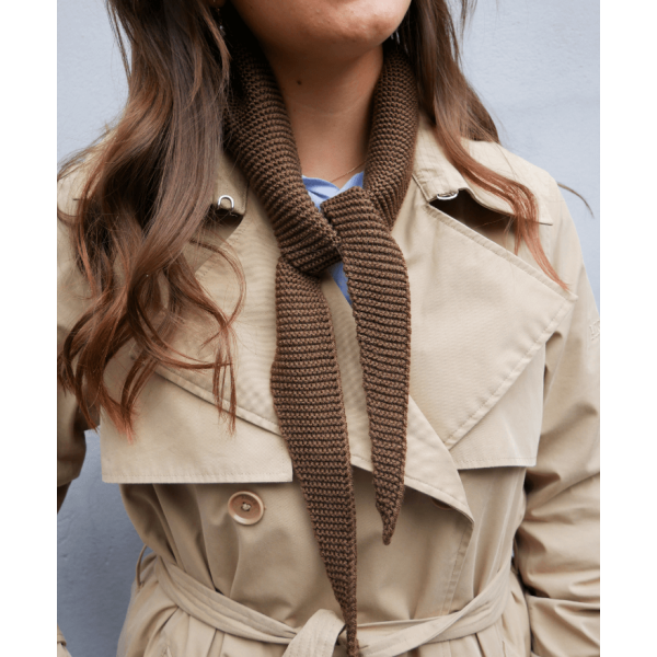 LES 3 TRICOTEURS - Foulard en laine - Marron