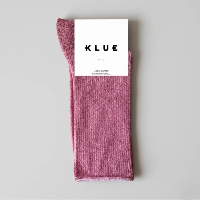 KLUE - Chaussettes à paillettes - Rouge Fraise