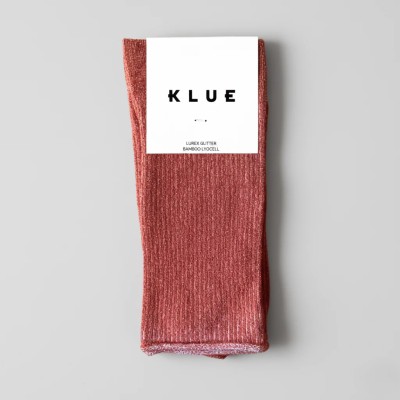 KLUE - Chaussettes à paillettes - Brique