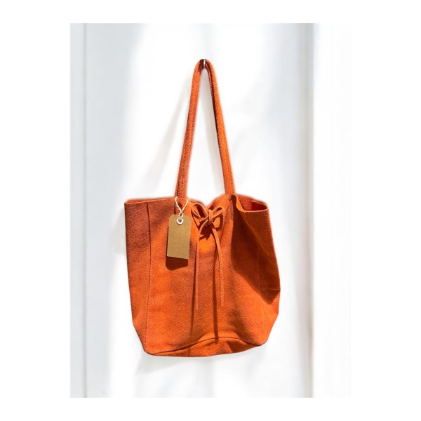 MAISON FANLI - Sac à main en Daim - Orange