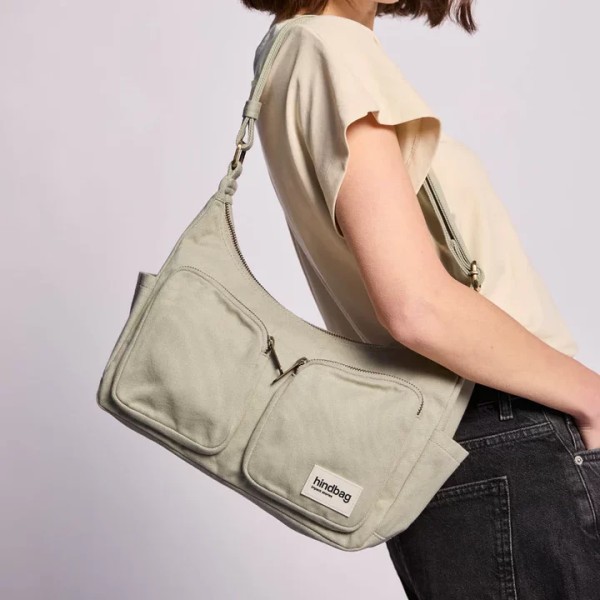 HINDBAG - Sac Multipocket Emile - Vert argile
